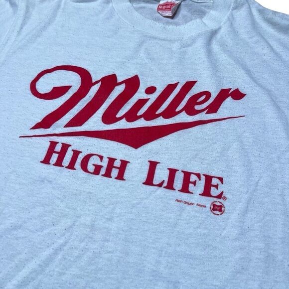 Vintage 80s Miller High Life Beer T Shirt Large - Picture 3 of 5